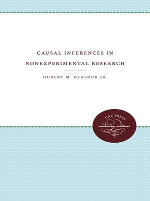 cover image of Causal Inferences in Nonexperimental Research